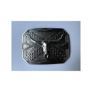 Nocona Belt Co Longhorn Western Belt Buckle.